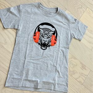 Patrick Los Angeles Gray T-Shirt with Tiger and Headphones Graphic NWOT